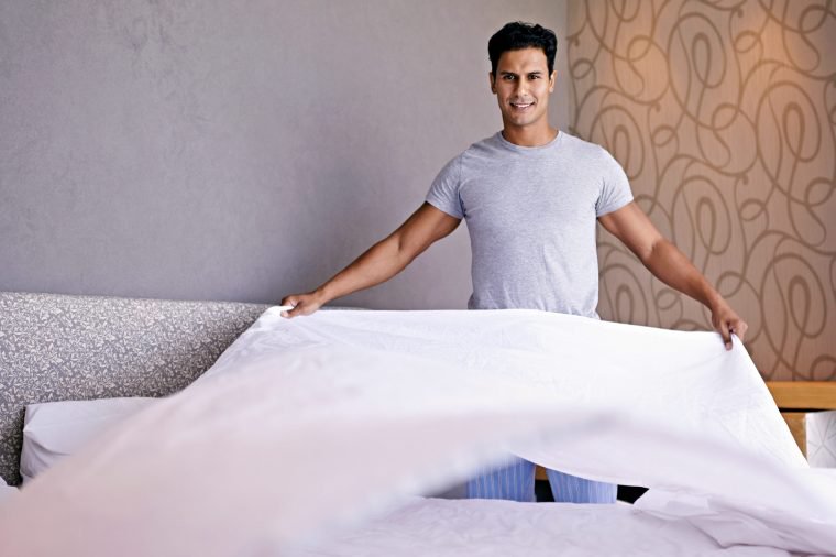 19 Things You Should Do All Day Long For Better Sleep Tonight 3 03 Things Better Sleep Man Make Bed